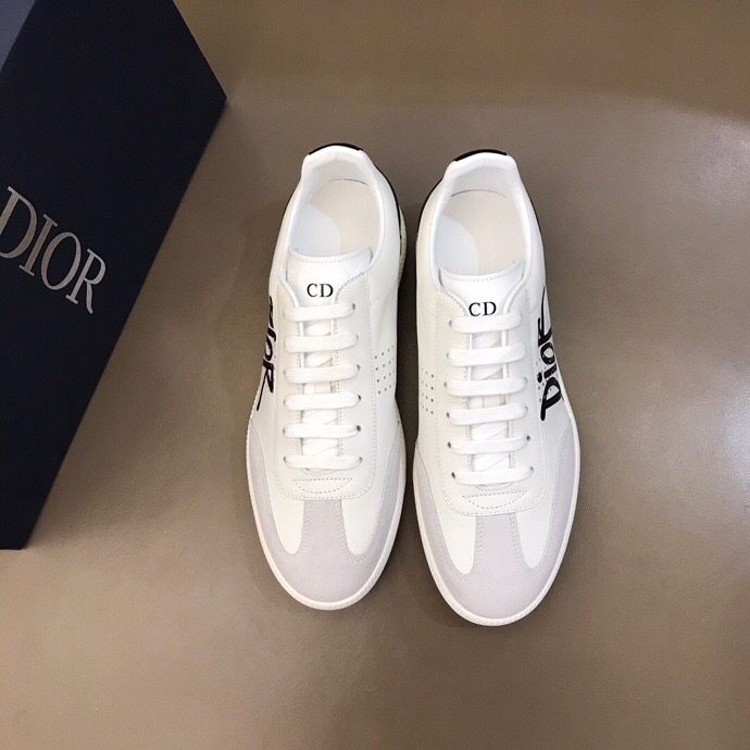 迪奥B01白色平板鞋