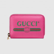 Gucci标识印花皮革 古驰女士卡片夹496319 0GCAT 8840