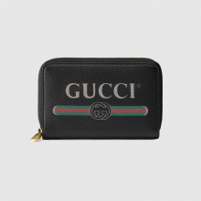 Gucci标识印花皮革 古驰女士卡片夹496319 0GCAT 8163