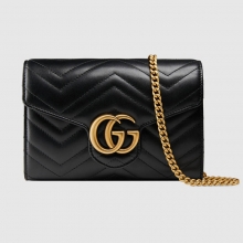 Gucci 古驰女士单肩包 GG Marmont绗缝迷你手袋47457