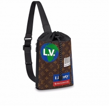 原单LV老花Chalk单肩包LV胸包腰包可斜跨M44625