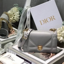 原单Dior Diorama链条小包仿迪奥单肩女包新款小羊皮单肩斜挎链条包高级灰