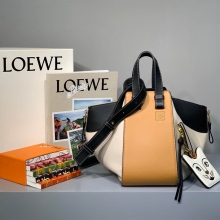 原单Loewe/罗意威蜡黄拼Hammock bag小号吊床包手提包可斜跨
