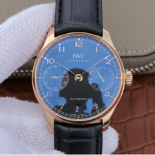 ZF万国v5版新葡7。型号IW500701，自动机械,男士皮手表，透底，直径42.3毫米（复刻手表）