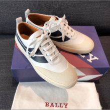 原单Bally巴利SUPER SMASH女士白色纯色小牛皮低帮运动鞋