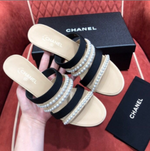 原单chanel香奈儿100%珍珠材质意大利A级大底女士凉鞋