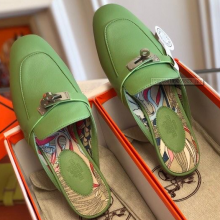 高仿爱马仕2020最新时尚休闲Royal绿色拖鞋