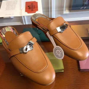 一比一爱马仕2020最新时尚休闲Royal棕色拖鞋