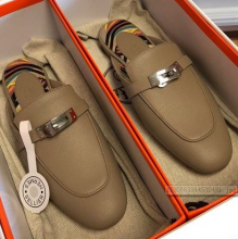 超a爱马仕2020最新时尚休闲Royal棕色拖鞋
