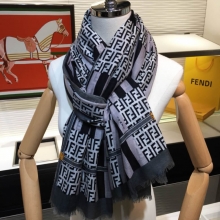 高仿FENDI丝巾芬迪双F包袋条纹100%顶级纯羊绒围巾
