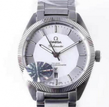 欧米茄omega尊霸GLobemaster系列白色钢带手表