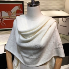 CHANEL围巾原单香奈儿100%精选纯羊绒双C小标针织披肩
