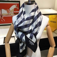 FENDI围巾芬迪FF条纹羊绒100%顶级山羊绒围巾