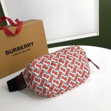 Burberry巴宝莉尼龙材质装饰提花精纺品牌徽标腰包胸包