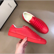 Gucci古驰G家2020品牌经典低帮红色运动鞋