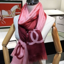 高仿CHANEL丝巾香奈儿小香对比拼色100%顶级羊绒材质围巾