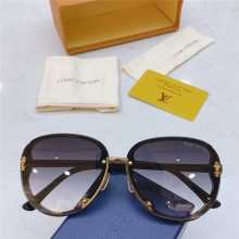 LV路易威登镜片镶金边小logo时尚男女通用太阳眼镜