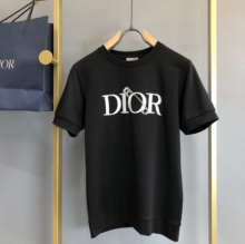 Dior homme 2021迪奥早春新款别针logo刺绣T恤
