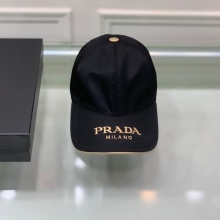 Prada(普拉达)新款原单棒球帽原厂金丝线精细刺绣