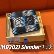 原单lv全皮西装夹钱包系列 秋冬新款Slender短夹 M82821格子